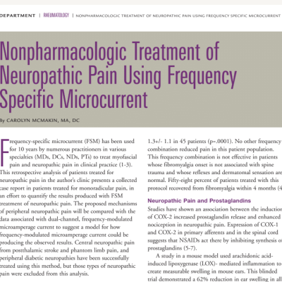 Image for Nonpharmacologic Treatment of Neuropathic Pain Using Frequency Specific Microcurrent