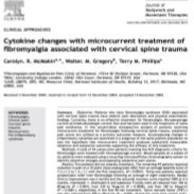 Image for Cytokine Changes with Microcurrent Treatment of Fibromyalgia