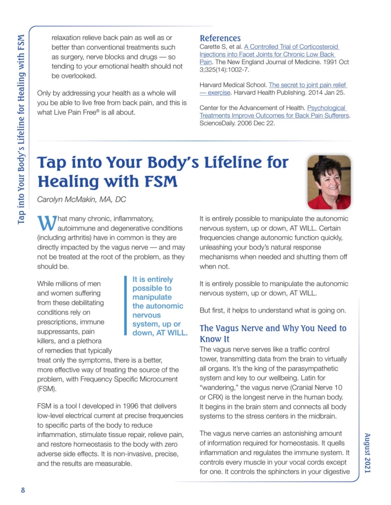 Live Pain Free Frequency Specific Microcurrent Carolyn McMakin